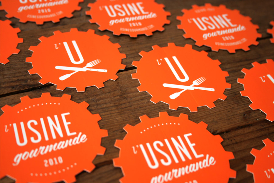 3399 : Usine Gourmande - Identité visuelle, imprimé et intérieur
